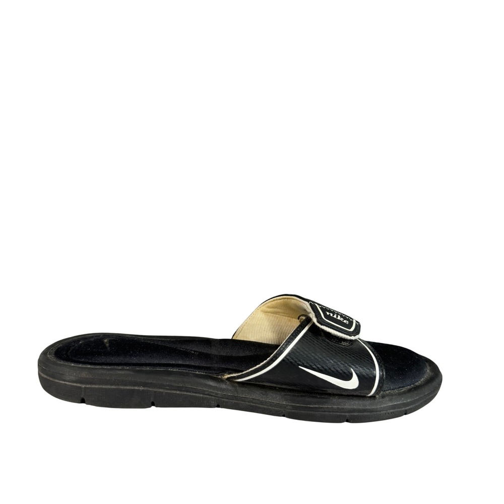 Nike Comfort Footbed Adjustable Slide Sandals Black White Womens 8 316777-011